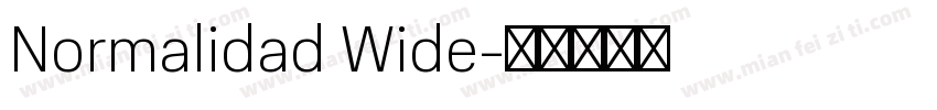 Normalidad Wide字体转换